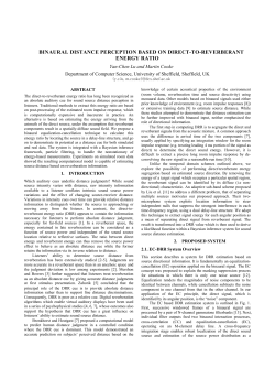 binaural distance perception based on direct-to