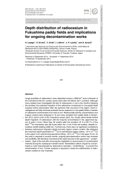 Depth distribution of radiocesium in Fukushima paddy fields and
