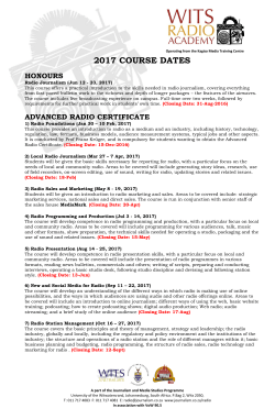 2017 course dates