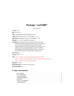 Package `varSelRF`