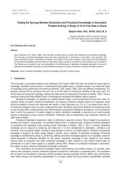 Testing the Synergy Between Declarative and Procedural