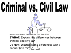 Criminal vs. Civil Law - White Plains Public Schools