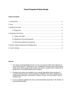 Church Properties Policies Sample