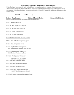 R-5 Zone - ZONING REVIEW &ndash; WORKSHEET