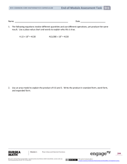 End-of-Module Assessment