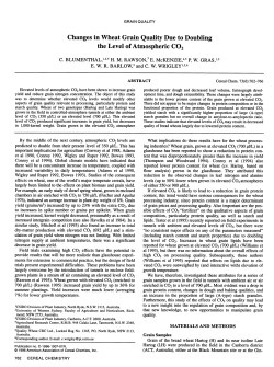 Changes in Wheat Grain Quality Due to Doubling the Level of