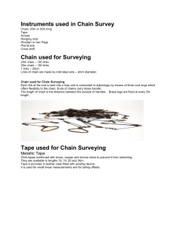 Instruments used in Chain Survey Chain used for