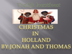 CHRISTMAS IN HOLLAND BY:JONAH AND THOMAS Vrolijk