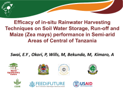 Efficacy of in-situ Rainwater Harvesting Techniques