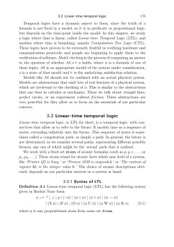 3.2.1 Syntax of LTL Definition 3.1 Linear