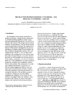 THE REACTION BETWEEN OXIDIZED CYTOCHROME c