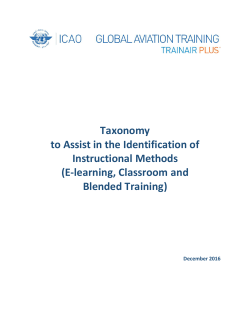Taxonomy to Assist in the Identification of Instructional Methods (E