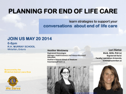 planning for end of life care