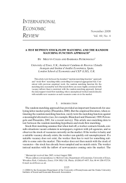 a test between stock-flow matching and the random matching