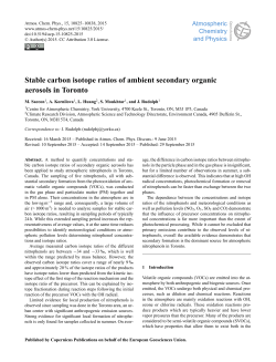 Stable carbon isotope ratios of ambient secondary organic aerosols
