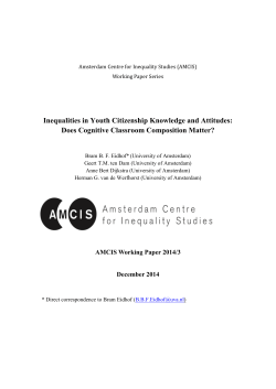 Inequalities in Youth Citizenship Knowledge and Attitudes: Does