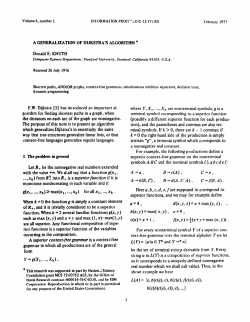 A GENERALIZATION OF DIJKSTRA`S ALGORITHM * 1. The