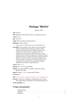 Package `BioNet`