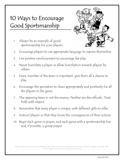 10 Ways to Encourage Good Sportsmanship