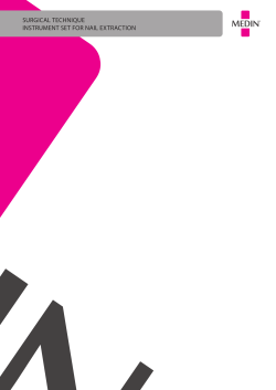 surgical technique instrument set for nail extraction