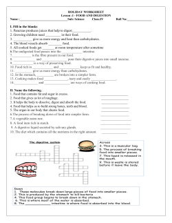 I. Fill in the blanks 1. Pancreas produces juices that help