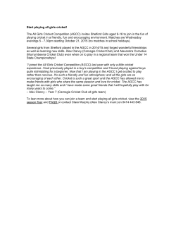 Start playing all girls cricket! The All Girls Cricket Competition