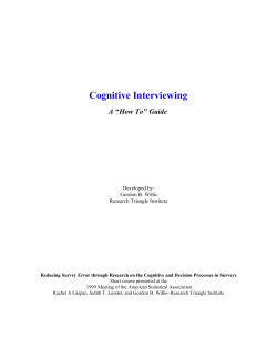 Cognitive Interviewing