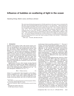 Influence of bubbles on scattering of light in the ocean