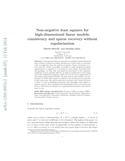 Non-negative least squares for high-dimensional linear