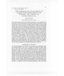the importance of bacteria in laboratory experiments on