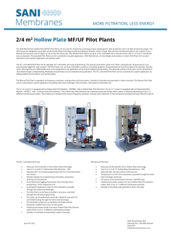 2/4 m2 Hollow Plate MF/UF Pilot Plants