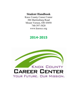 Student Handbook - Knox County Career Center