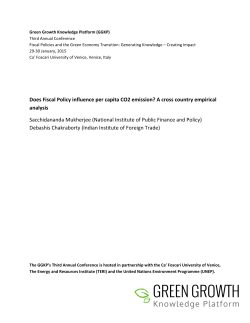 Does Fiscal Policy influence per capita CO2 emission? A cross