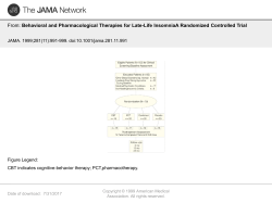 Behavioral and Pharmacological Therapies for Late-Life