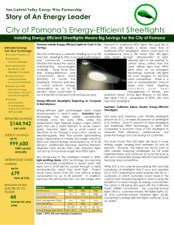 City of Pomona`s Energy-Efficient Streetlights