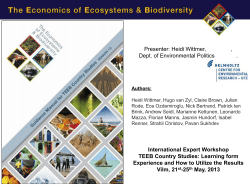 REBEL &ndash; Review of Economics of Biodiversity Loss