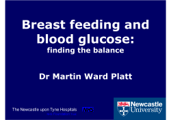 Breast feeding and blood glucose
