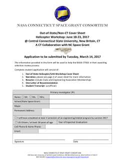 Out-of-State/Non-CT Cover Sheet Helicopter Workshop: June 18