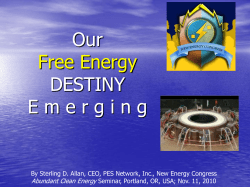 Emerging Free Energy Technologies