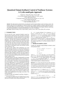 Quantized Output-feedback Control of Nonlinear Systems: A Cyclic