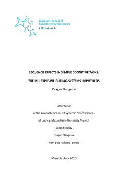 Sequence effects in simple cognitive tasks
