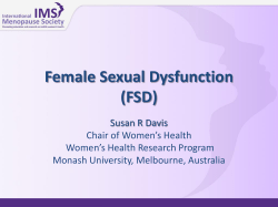 Female Sexual Dysfunction