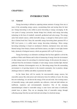 Energy Harvesting Tree