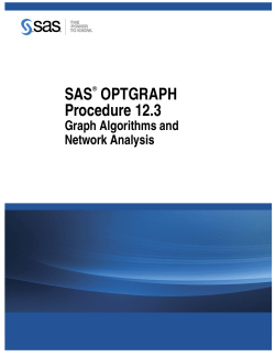 SAS OPTGRAPH Procedure 12.3: Graph Algorithms