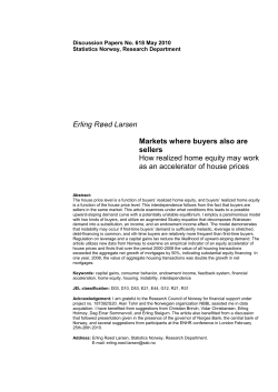 Markets where buyers also are sellers. How realized home