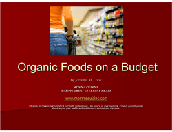 Organic Foods on a Budget - Rush Copley Medical Center
