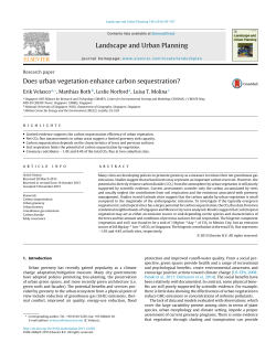 Does urban vegetation enhance carbon sequestration?