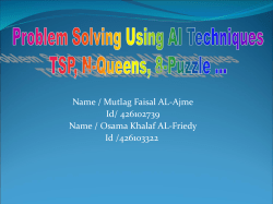 Problem solving using AI Techniques