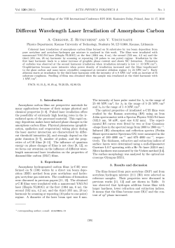 Different Wavelength Laser Irradiation of Amorphous Carbon
