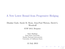 A New Lower Bound from Progressive Hedging